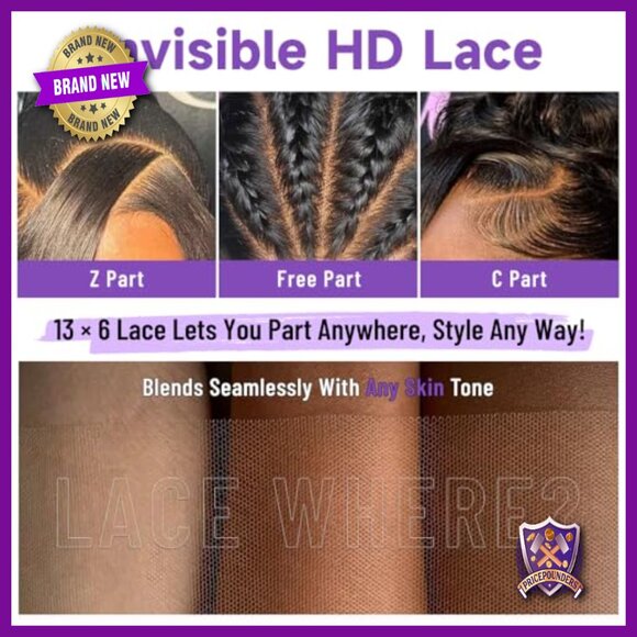 13x6 Lace Front Wig Human Hair 22 Inch Body Wave 200 Density main image 7